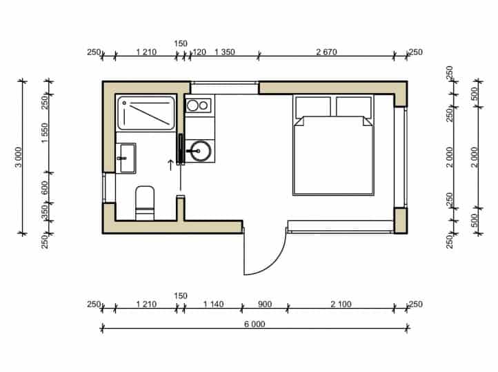 Tiny Suite 1 Floor Plan
