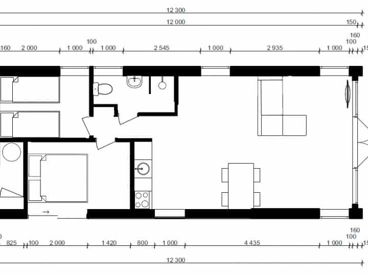 Tiny Villa 60 LXRY 4 Floor Plan